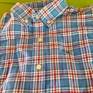 Boys Vineyard Vines lightweight plaid Flannel shirt